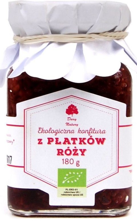 KONFITURA Z PŁATKÓW RÓŻY BIO 180 g - DARY NATURY KONFITURA Z PŁATKÓW RÓŻY BIO 180 g - DARY NATURY
