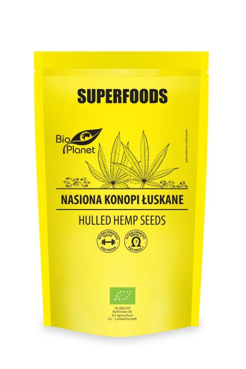 NASIONA KONOPI ŁUSKANE BIO 200 g - BIO PLANET NASIONA KONOPI ŁUSKANE BIO 200 g - BIO PLANET