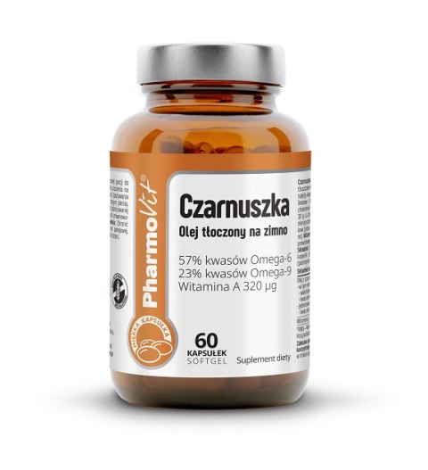 CZARNUSZKA (500 mg) BEZGLUTENOWA 60 KAPSUŁEK - PHARMOVIT (CLEAN LABEL) CZARNUSZKA (500 mg) BEZGLUTENOWA 60 KAPSUŁEK - PHARMOVIT (CLEAN LABEL)