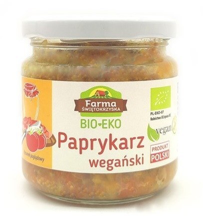 PAPRYKARZ WEGAŃSKI BEZGLUTENOWY BIO 160 g - FARMA ŚWIĘTOKRZYSKA PAPRYKARZ WEGAŃSKI BEZGLUTENOWY BIO 160 g - FARMA ŚWIĘTOKRZYSKA