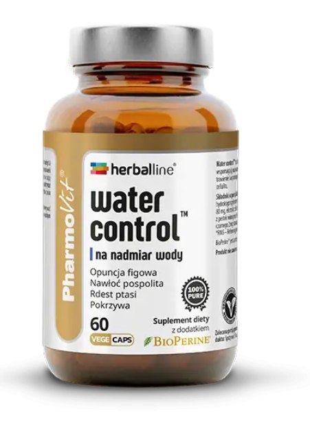 KAPSUŁKI NA NADMIAR WODY W ORGANIZMIE (WATER CONTROL) BEZGLUTENOWE 60 szt. - PHARMOVIT (HERBALLINE) KAPSUŁKI NA NADMIAR WODY W ORGANIZMIE (WATER CONTROL) BEZGLUTENOWE 60 szt. - PHARMOVIT (HERBALLINE)