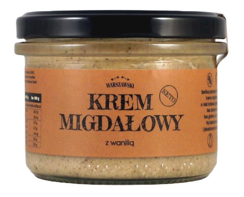 KREM MIGDAŁOWY Z WANILIĄ KETO BEZ DODATKU CUKRÓW BEZGLUTENOWY 190 g - BATON WARSZAWSKI KREM MIGDAŁOWY Z WANILIĄ KETO BEZ DODATKU CUKRÓW BEZGLUTENOWY 190 g - BATON WARSZAWSKI