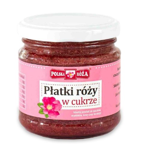 PŁATKI RÓŻY W CUKRZE 220 g - POLSKA RÓŻA PŁATKI RÓŻY W CUKRZE 220 g - POLSKA RÓŻA