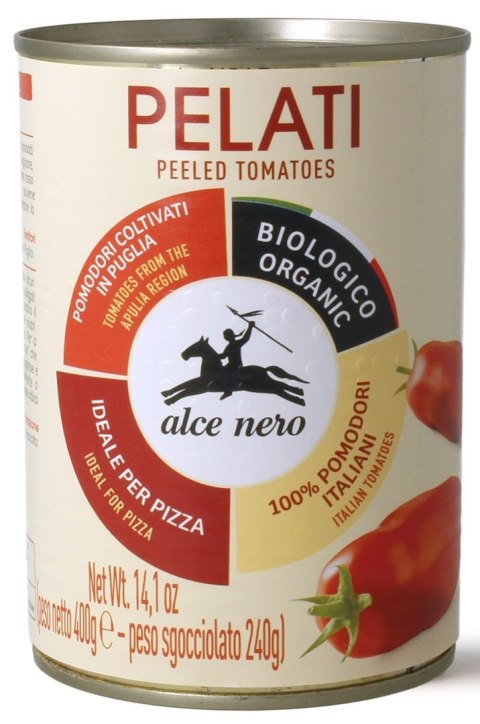 POMIDORY PELATI BEZ SKÓRY BIO 400 g (240 g) - ALCE NERO POMIDORY PELATI BEZ SKÓRY BIO 400 g (240 g) - ALCE NERO