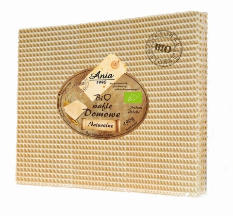 WAFLE DOMOWE NATURALNE BEZ DODATKU CUKRÓW BIO 190 g - BIO ANIA WAFLE DOMOWE NATURALNE BEZ DODATKU CUKRÓW BIO 190 g - BIO ANIA