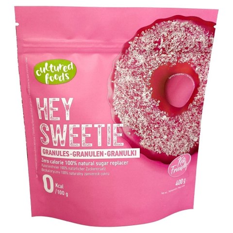 ZAMIENNIK CUKRU W GRANULKACH "HEY SWEETIE" BEZGLUTENOWY 400 g - CULTURED FOODS ZAMIENNIK CUKRU W GRANULKACH "HEY SWEETIE" BEZGLUTENOWY 400 g - CULTURED FOODS