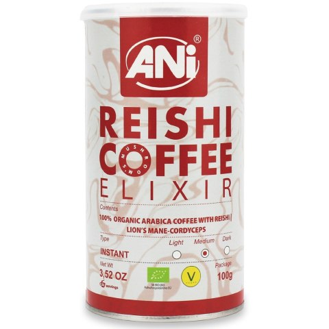KAWA ROZPUSZCZALNA ARABICA Z REISHI ELIXIR BIO 100 g - ANI KAWA ROZPUSZCZALNA ARABICA Z REISHI ELIXIR BIO 100 g - ANI