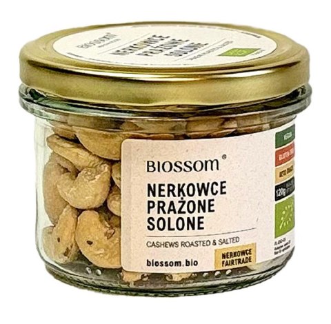 ORZECHY NERKOWCA PRAŻONE I SOLONE FAIR TRADE BEZGLUTENOWE BIO 120 g - BIOSSOM ORZECHY NERKOWCA PRAŻONE I SOLONE FAIR TRADE BEZGLUTENOWE BIO 120 g - BIOSSOM