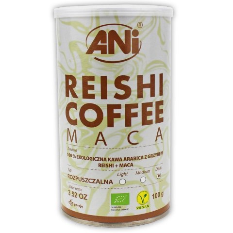 KAWA ROZPUSZCZALNA ARABICA Z REISHI I MACA BIO 100 g - ANI KAWA ROZPUSZCZALNA ARABICA Z REISHI I MACA BIO 100 g - ANI