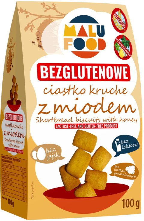 CIASTKA KRUCHE Z MIODEM BEZGLUTENOWE 100 g - MALU FOOD CIASTKA KRUCHE Z MIODEM BEZGLUTENOWE 100 g - MALU FOOD