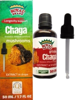 GRZYBY CHAGA EKSTRAKT W KROPLACH 50 ml - ROYAL BRAND