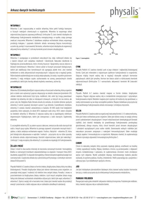 MULTIWITAMINA (MULTIVIT A - Z) 45 TABLETEK - PHYSALIS MULTIWITAMINA (MULTIVIT A - Z) 45 TABLETEK - PHYSALIS