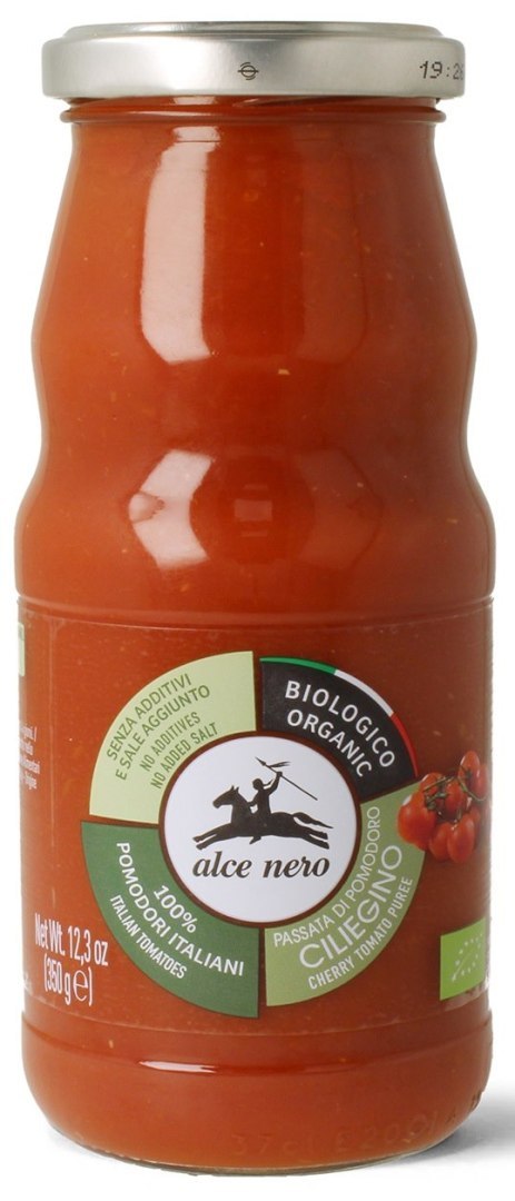 SOS POMIDOROWY PASSATA (Z POMIDORÓW CHERRY) BIO 350 g - ALCE NERO SOS POMIDOROWY PASSATA (Z POMIDORÓW CHERRY) BIO 350 g - ALCE NERO