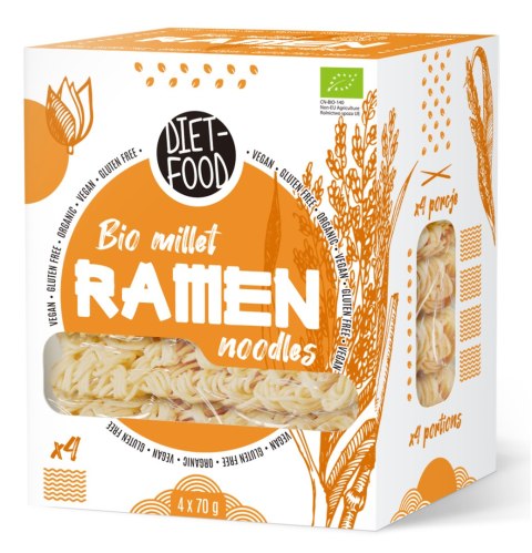 MAKARON (JAGLANY) RAMEN BEZGLUTENOWY BIO 280 g - DIET-FOOD MAKARON (JAGLANY) RAMEN BEZGLUTENOWY BIO 280 g - DIET-FOOD