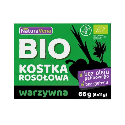 BULION - KOSTKI WARZYWNE BEZGLUTENOWE BIO (6 x 11 g) 66 g - NATURAVENA BULION - KOSTKI WARZYWNE BEZGLUTENOWE BIO (6 x 11 g) 66 g - NATURAVENA