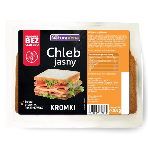 CHLEB JASNY BEZGLUTENOWY 200 g - NATURAVENA CHLEB JASNY BEZGLUTENOWY 200 g - NATURAVENA