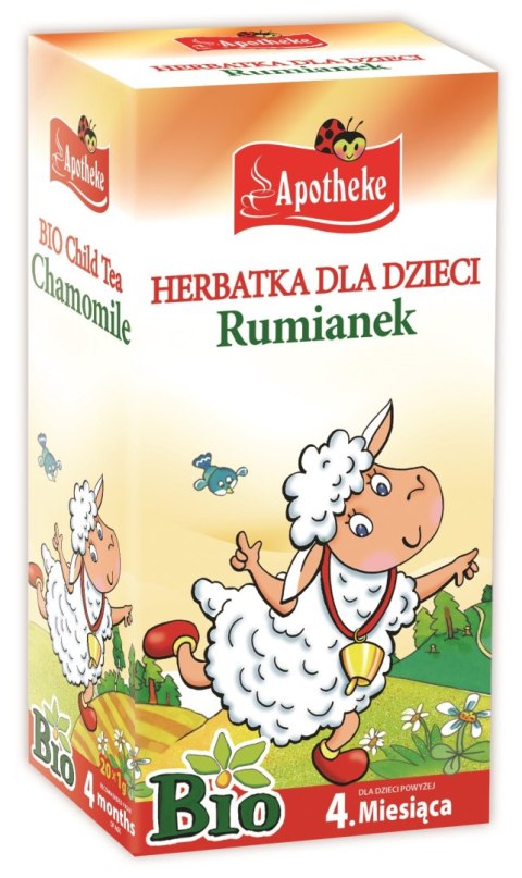 HERBATKA DLA DZIECI - RUMIANKOWA PO 4 MIESIĄCU BIO (20 x 1 g) 20 g - APOTHEKE HERBATKA DLA DZIECI - RUMIANKOWA PO 4 MIESIĄCU BIO (20 x 1 g) 20 g - APOTHEKE