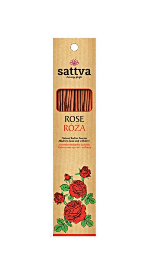 KADZIDŁO INDYJSKIE RÓŻA (15 szt.) 30 g - SATTVA (WELLNESS) KADZIDŁO INDYJSKIE RÓŻA (15 szt.) 30 g - SATTVA (WELLNESS)
