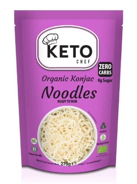 MAKARON (KONJAC) GOTOWY NA WOKA BEZGLUTENOWY BIO 270 g (200 g) - KETO CHEF (BETTER THAN FOODS) MAKARON (KONJAC) GOTOWY NA WOKA BEZGLUTENOWY BIO 270 g (200 g) - KETO CHEF (BETTER THAN FOODS)
