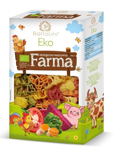 MAKARON (SEMOLINOWY Z SUSZONYMI WARZYWAMI) DLA DZIECI FARMA BIO 250 g - BARTOLINI MAKARON (SEMOLINOWY Z SUSZONYMI WARZYWAMI) DLA DZIECI FARMA BIO 250 g - BARTOLINI