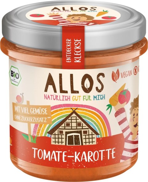 PASTA WARZYWNA Z POMIDORAMI I MARCHEWKĄ BEZGLUTENOWA BIO 140 g - ALLOS PASTA WARZYWNA Z POMIDORAMI I MARCHEWKĄ BEZGLUTENOWA BIO 140 g - ALLOS