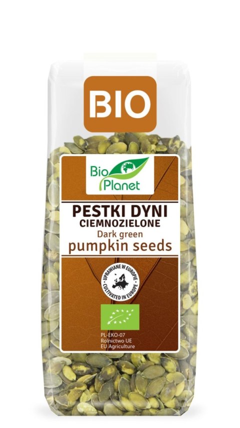 PESTKI DYNI CIEMNOZIELONE (UPRAWIANE W EUROPIE) BIO 150 g - BIO PLANET PESTKI DYNI CIEMNOZIELONE (UPRAWIANE W EUROPIE) BIO 150 g - BIO PLANET