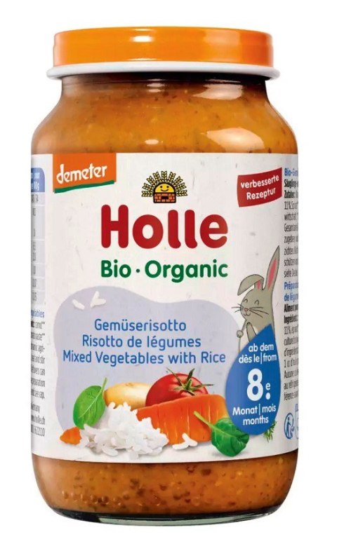 WARZYWA Z RYŻEM OD 8 MIESIĄCA DEMETER BIO 220 g (SŁOIK) - HOLLE WARZYWA Z RYŻEM OD 8 MIESIĄCA DEMETER BIO 220 g (SŁOIK) - HOLLE