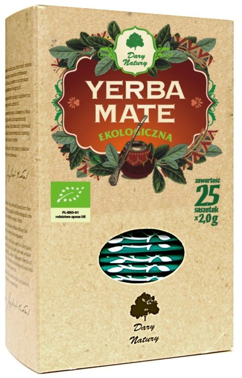 YERBA MATE BIO (25 x 2 g) 50 g - DARY NATURY YERBA MATE BIO (25 x 2 g) 50 g - DARY NATURY