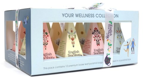 KOLEKCJA HERBATEK OWOCOWO - ZIOŁOWYCH BIO PIRAMIDKI (YOUR WELLNESS - 6 SMAKÓW) (12 x 2 g) 24 g - ENGLISH TEA SHOP KOLEKCJA HERBATEK OWOCOWO - ZIOŁOWYCH BIO PIRAMIDKI (YOUR WELLNESS - 6 SMAKÓW) (12 x 2 g) 24 g - ENGLISH TEA SHOP