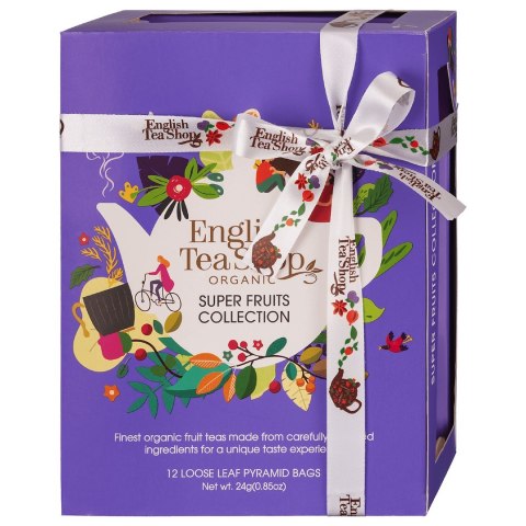 KOLEKCJA HERBATEK OWOCOWYCH BIO PIRAMIDKI (SUPER FRUITS - 6 SMAKÓW) (12 x 2 g) 24 g - ENGLISH TEA SHOP ORGANIC KOLEKCJA HERBATEK OWOCOWYCH BIO PIRAMIDKI (SUPER FRUITS - 6 SMAKÓW) (12 x 2 g) 24 g - ENGLISH TEA SHOP ORGANIC