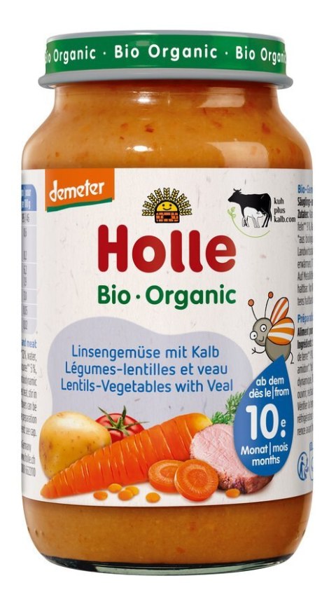 WARZYWA Z CIELĘCINĄ BEZ DODATKU CUKRÓW OD 10 MIESIĄCA DEMETER BIO 220 g (SŁOIK) - HOLLE WARZYWA Z CIELĘCINĄ BEZ DODATKU CUKRÓW OD 10 MIESIĄCA DEMETER BIO 220 g (SŁOIK) - HOLLE